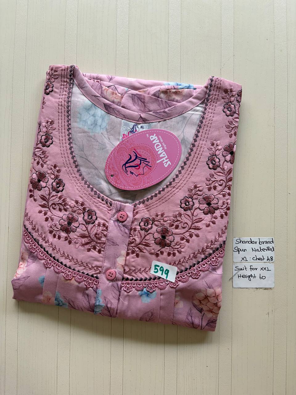 css 592 Shandar Spun nighty