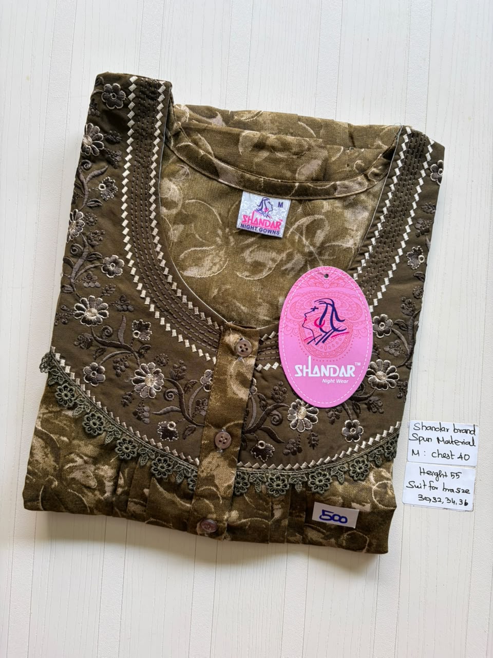 ASS 446 Shandar Spun nighty