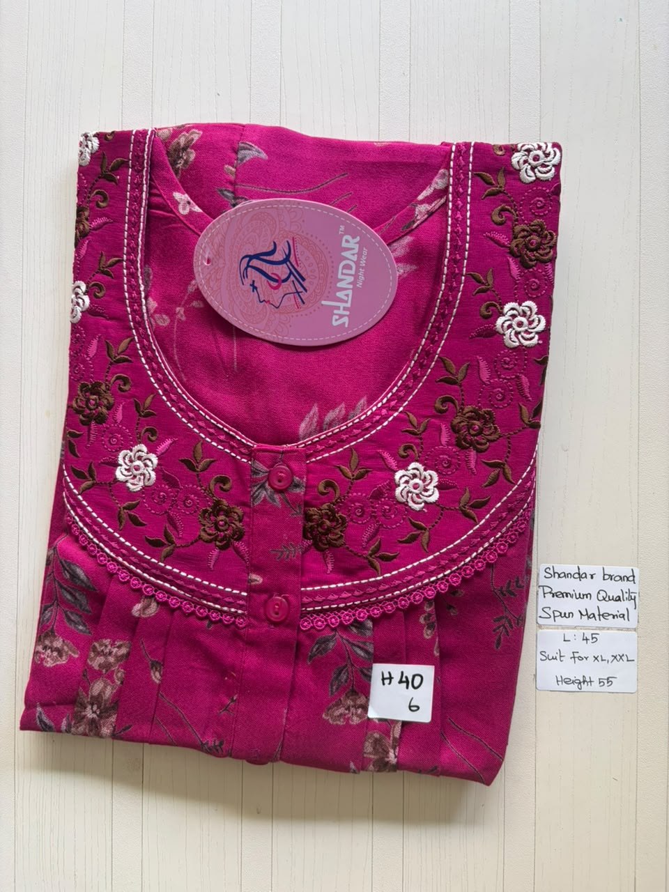 BS374 Shandar Spun nighty