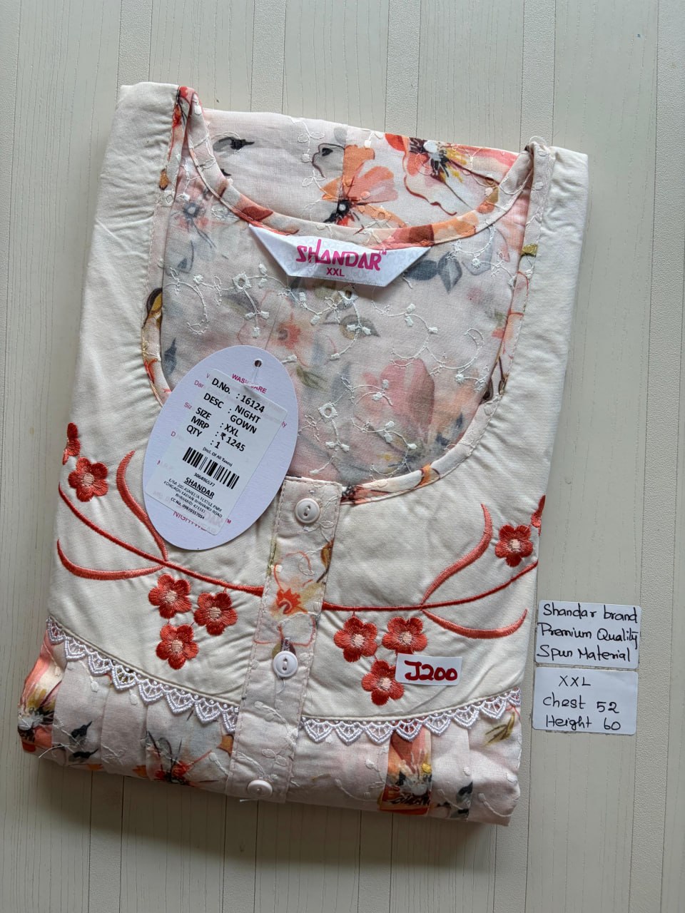 DSS 261 Height Shandar Spun nighty