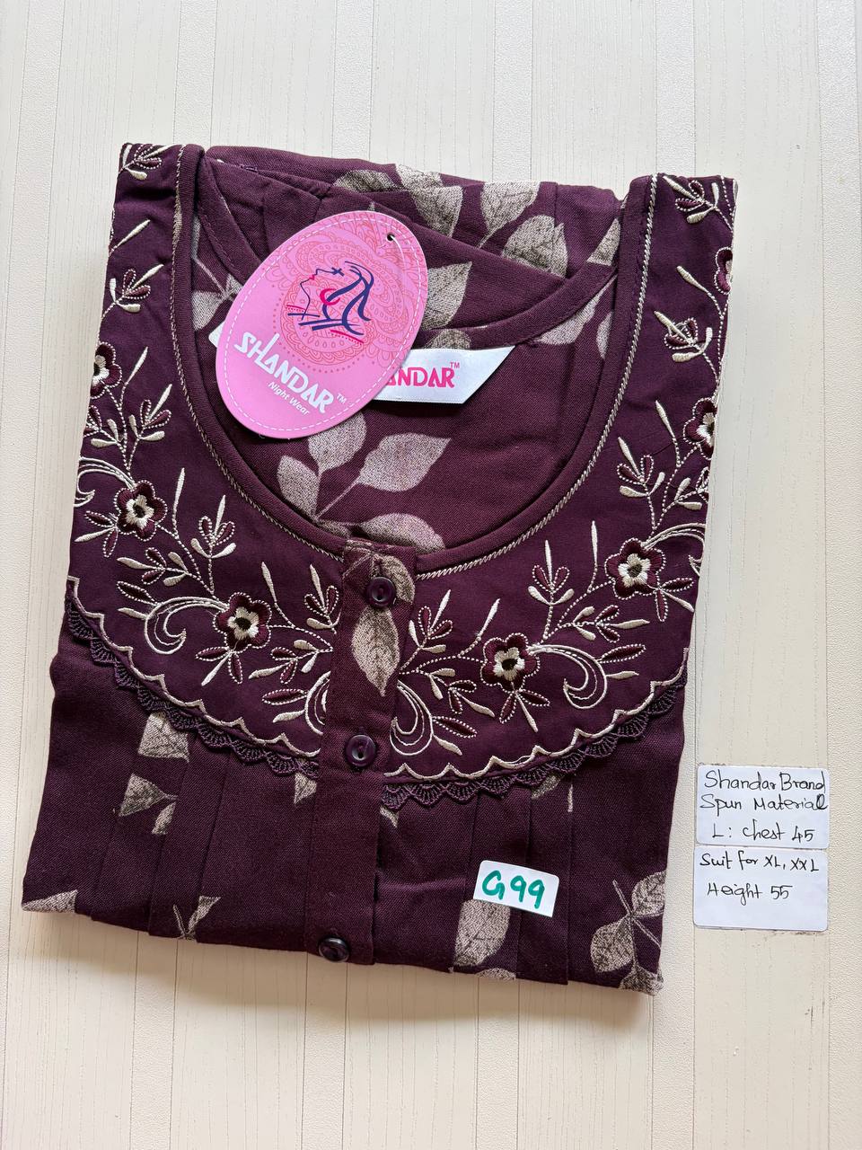 bss 435 Shandar Spun nighty