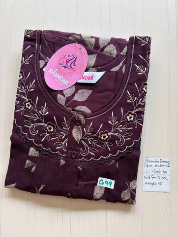 bss 435 Shandar Spun nighty