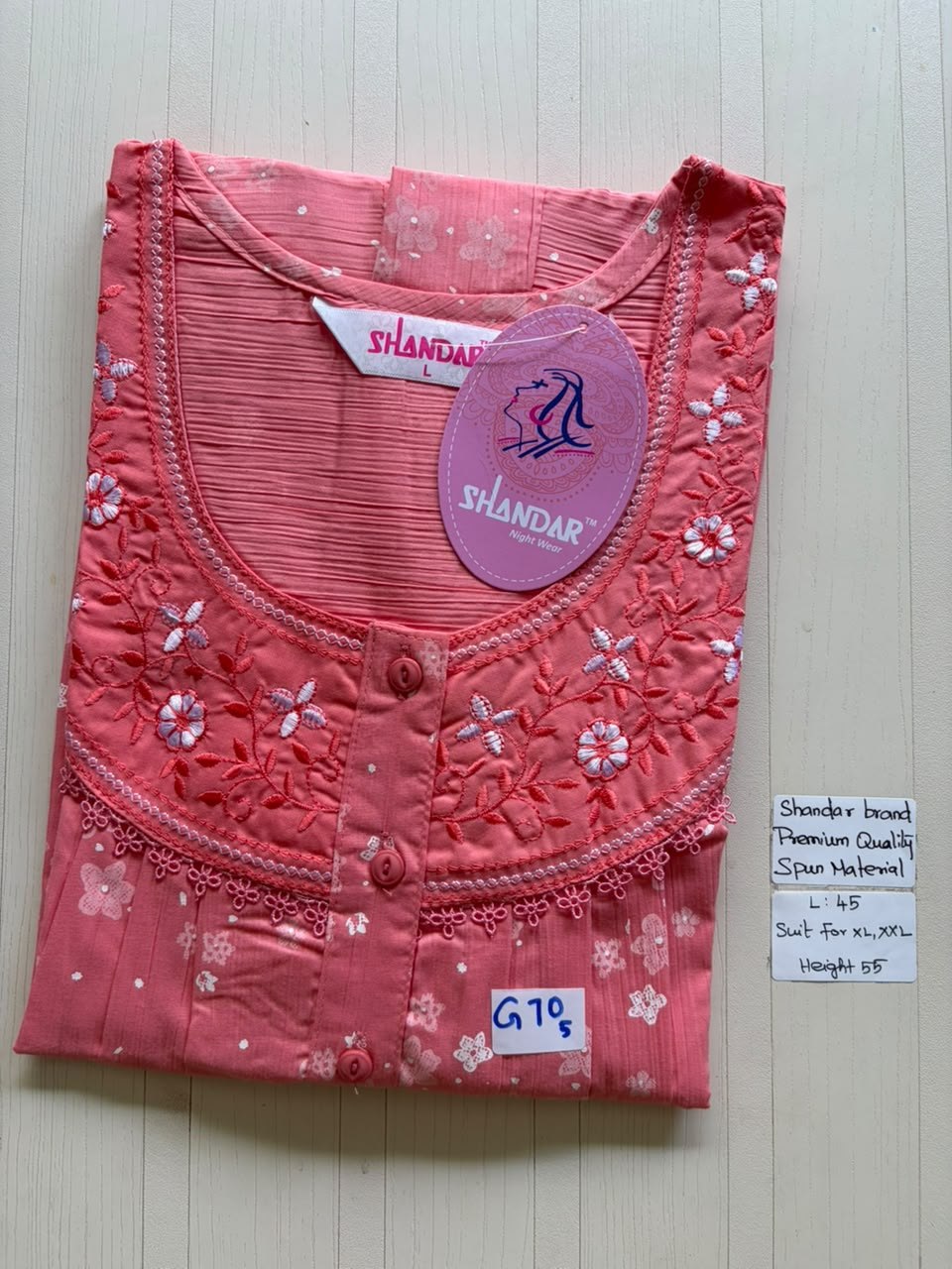 BS249 Shandar Spun nighty