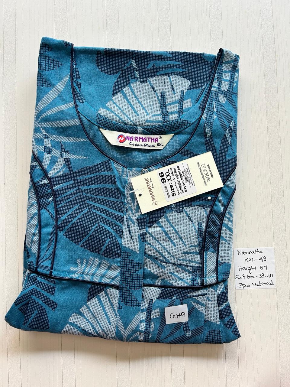 CNS032 Narmatha Pleats Zip Nighty