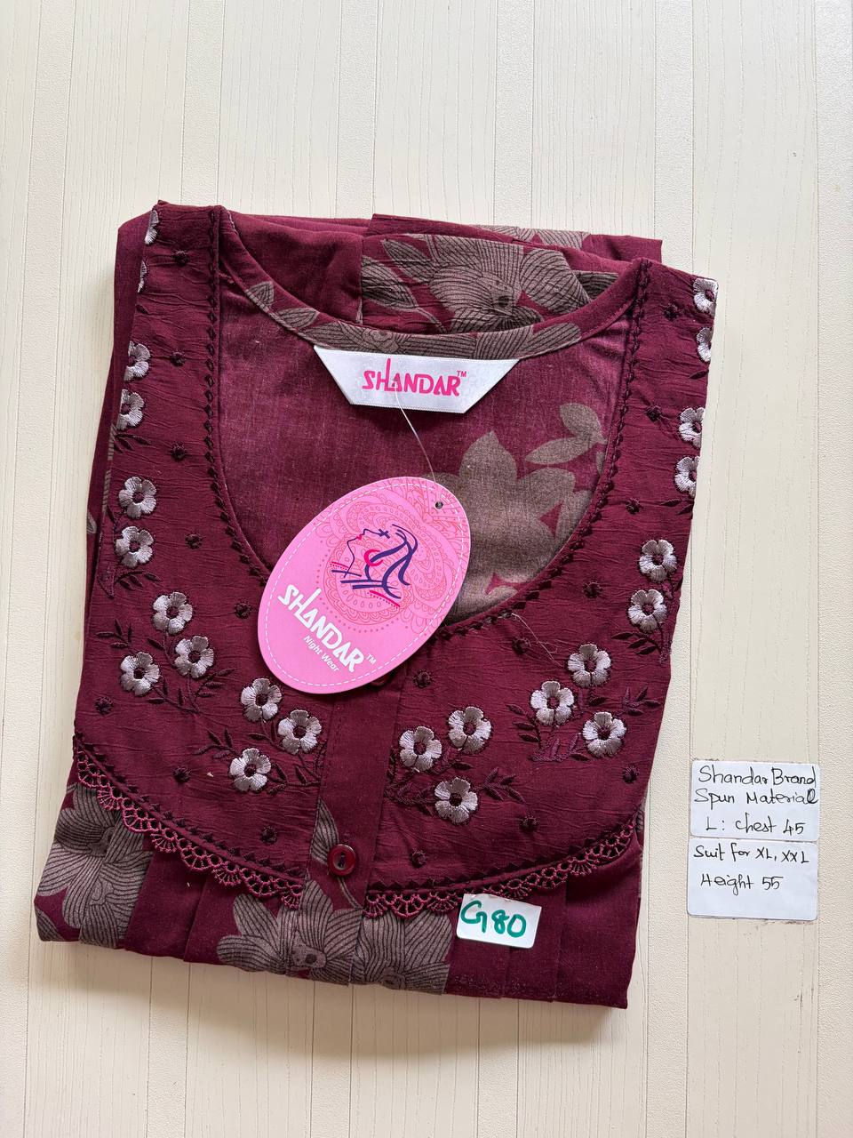 bss 391 Shandar Spun nighty