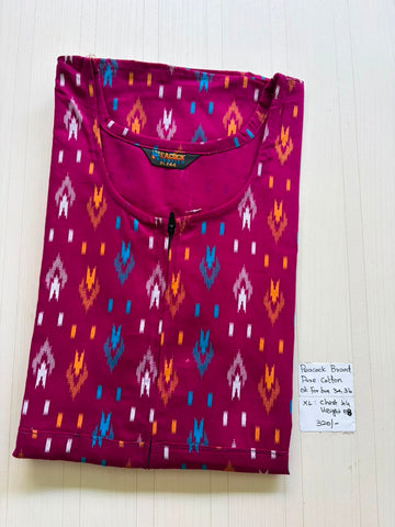 AASZ 177 Height Peacock Zip Nighty BP HP CPS