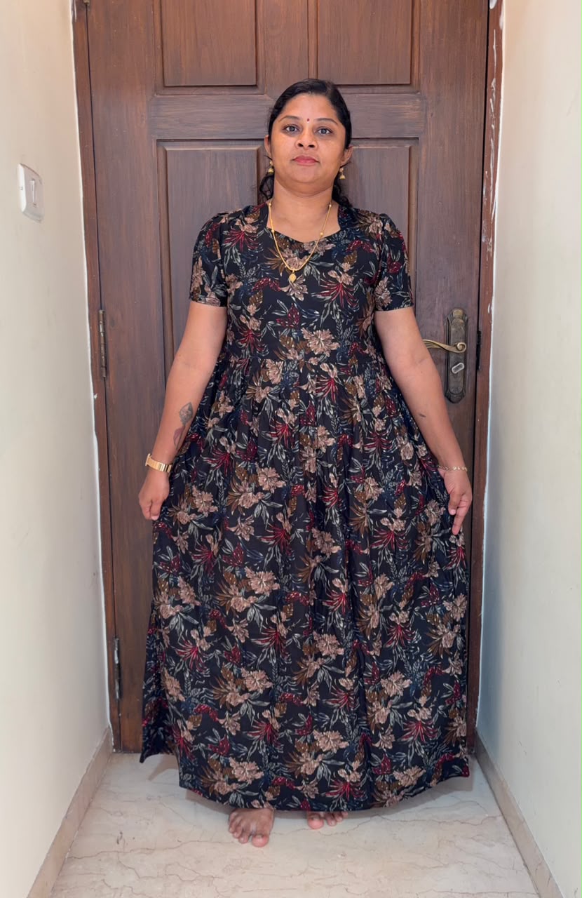 MFS171 Peacock maxi frock YY1