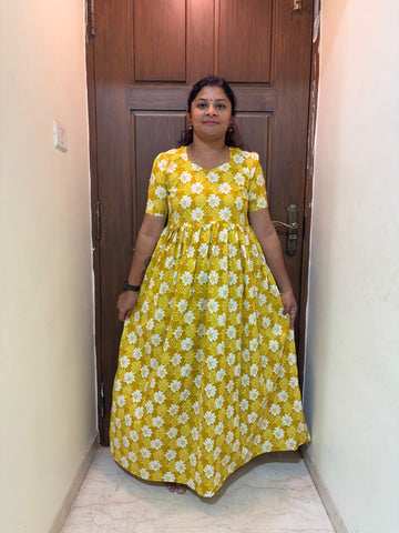 MFS 251 Peacock maxi frock YY1