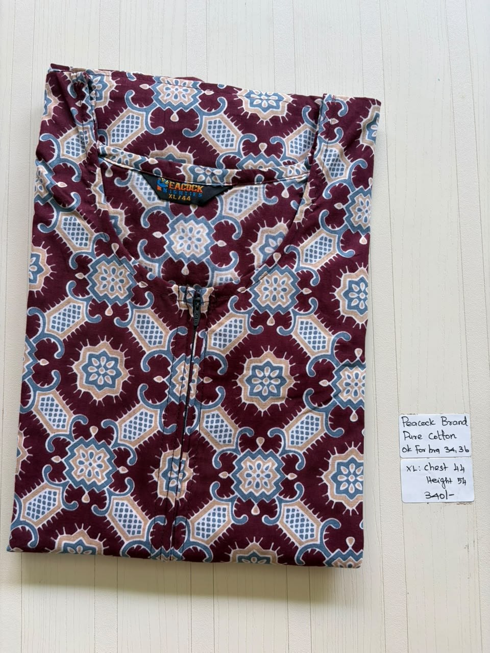 AASZ 101 Peacock Zip Nighty CPS