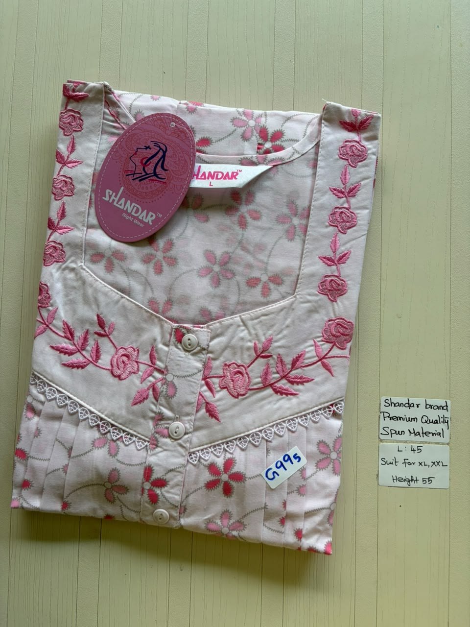 BS335 Shandar Spun nighty