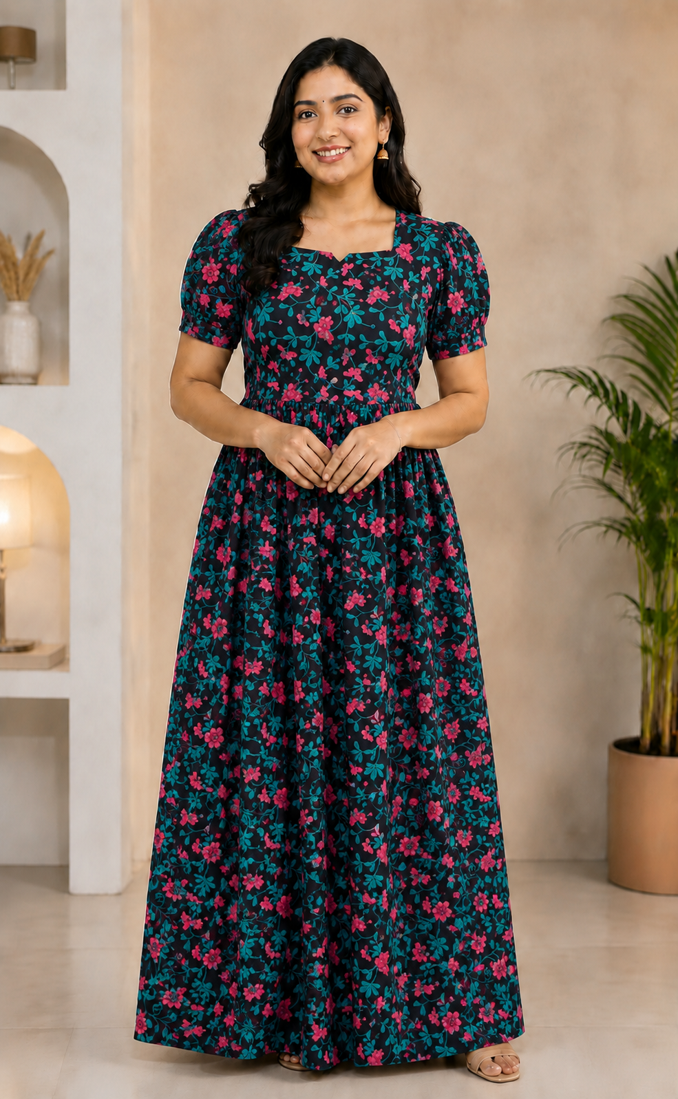 MFS 397 Height Peacock Maxi Frock YY1 YY2