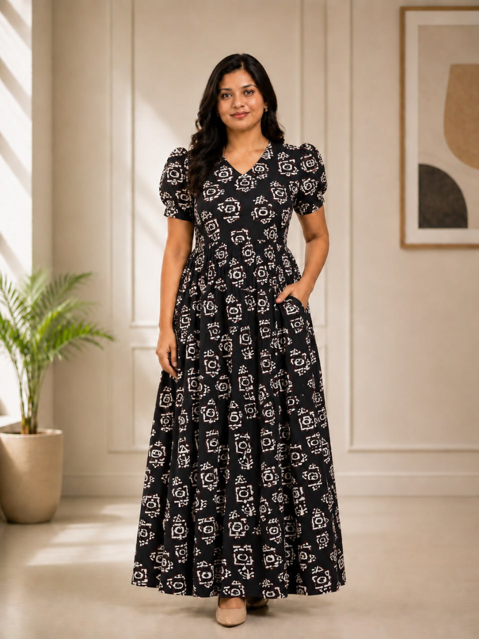 MFS 433 Height Peacock maxi frock YY1 YY2