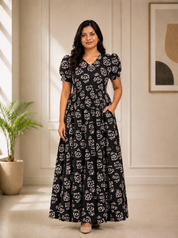 MFS 433 Height Peacock maxi frock YY1 YY2