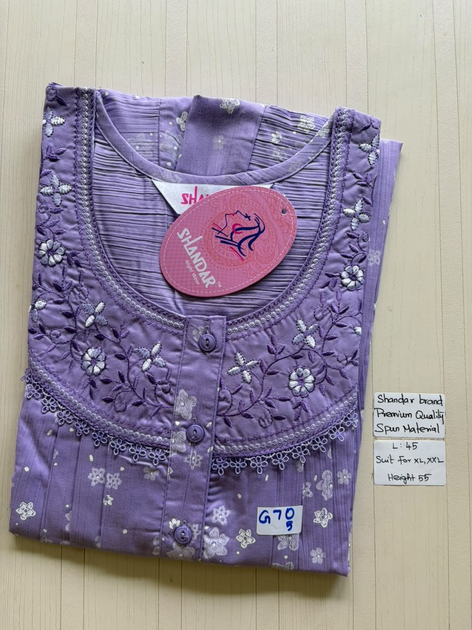 BS247 Shandar Spun nighty