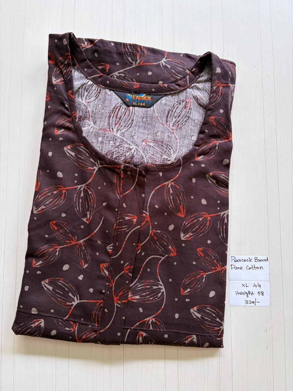 AASZ 137 Height Peacock Zip Nighty BP HP CPS