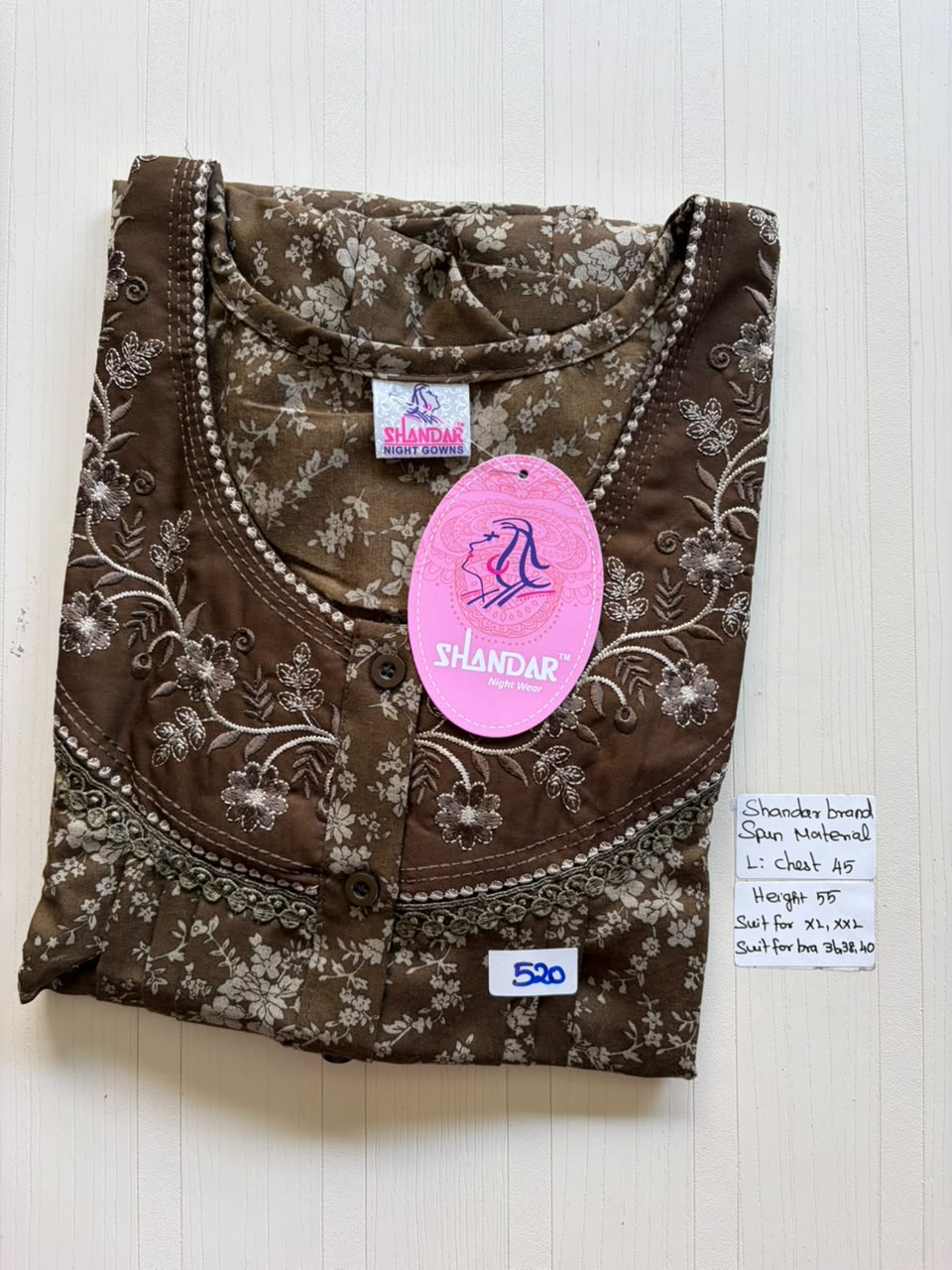 BSS 159 Shandar Spun nighty