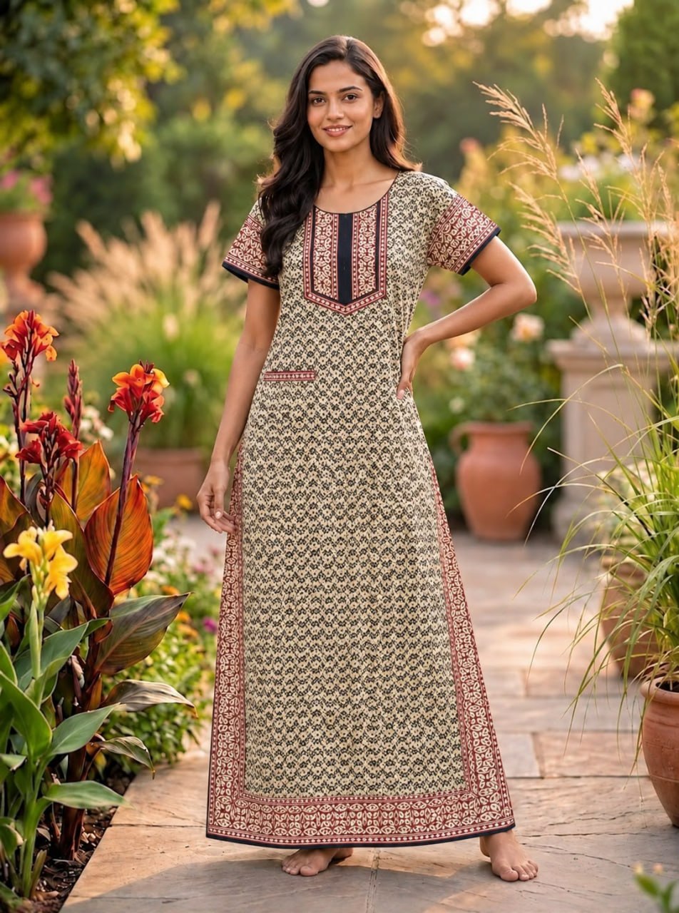AASZ 198 Height Peacock Zip Nighty BP DPS