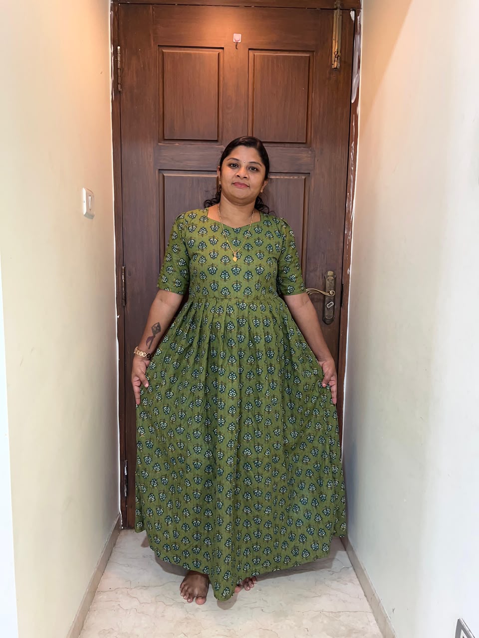 MFS 475 Height Peacock maxi frock YY1