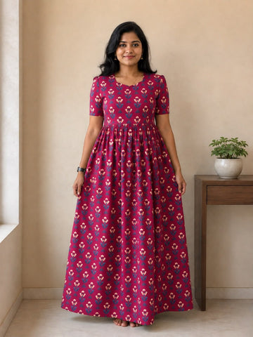 MFS 340 Peacock Maxi Frock YY1