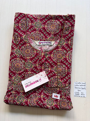 DNS 040 Height Narmatha Pleats Zip Nighty