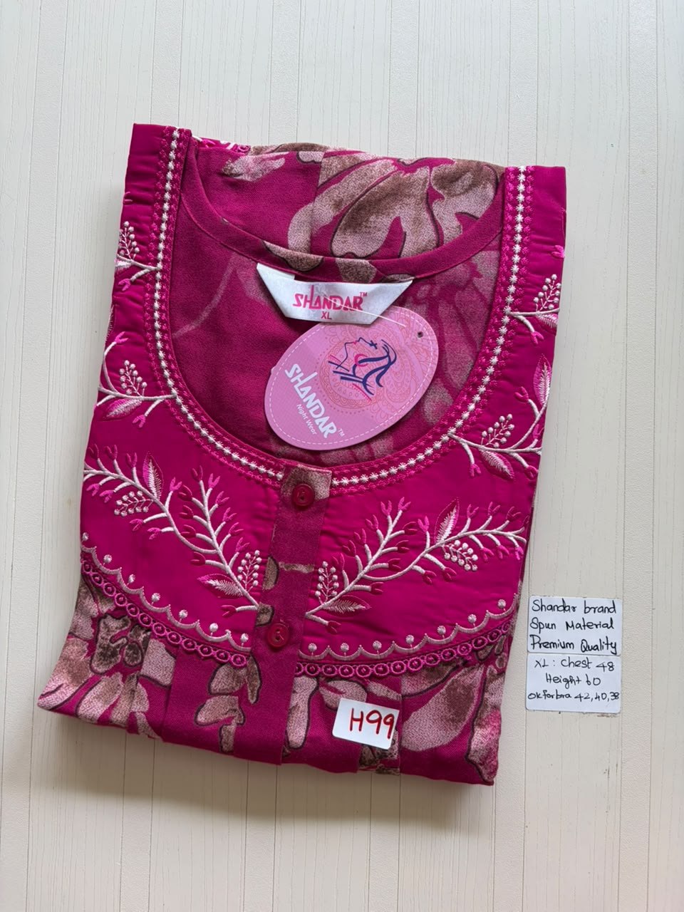 CSS 346 Height Shandar Spun nighty