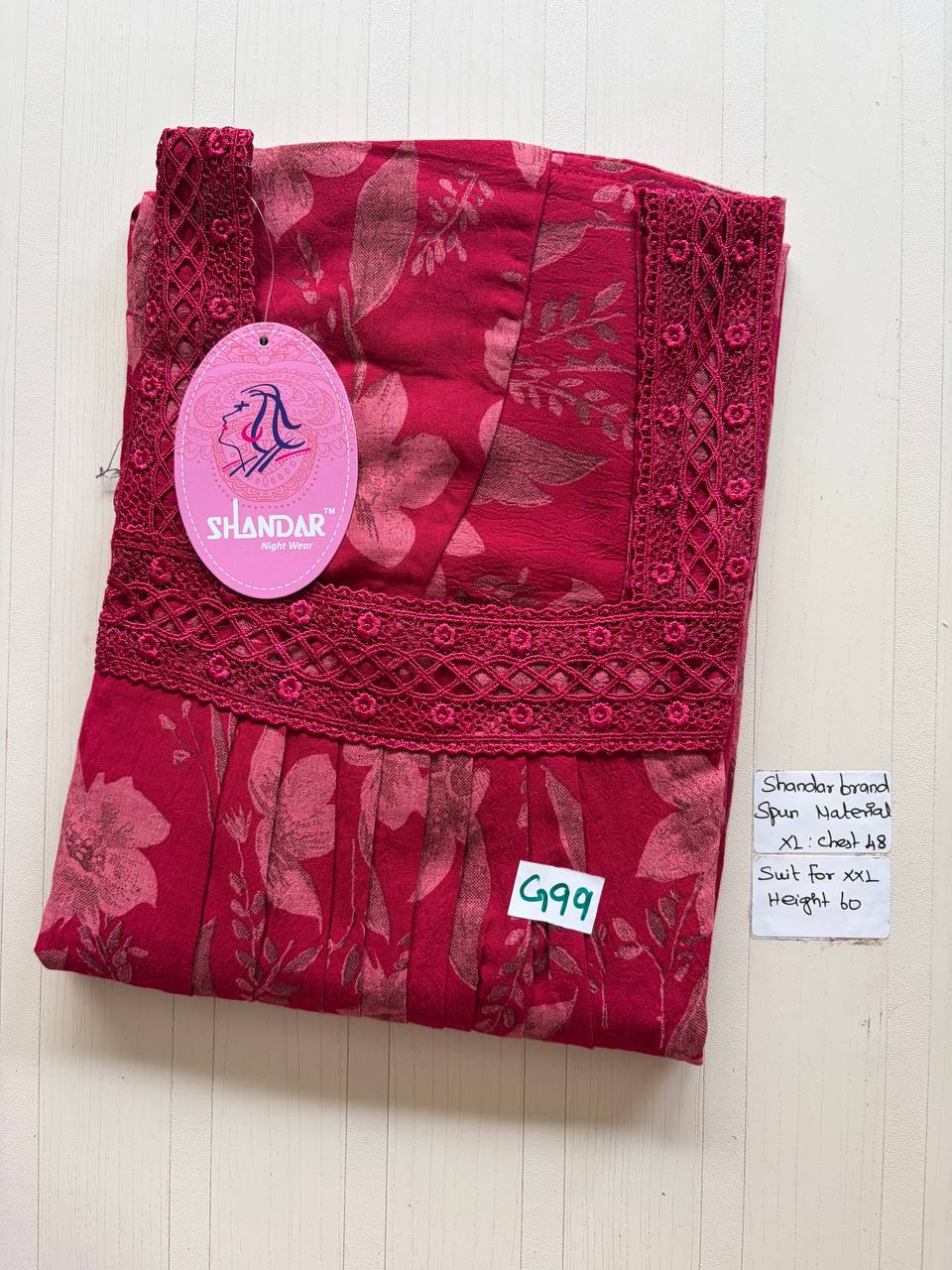 css 588 Shandar Spun nighty