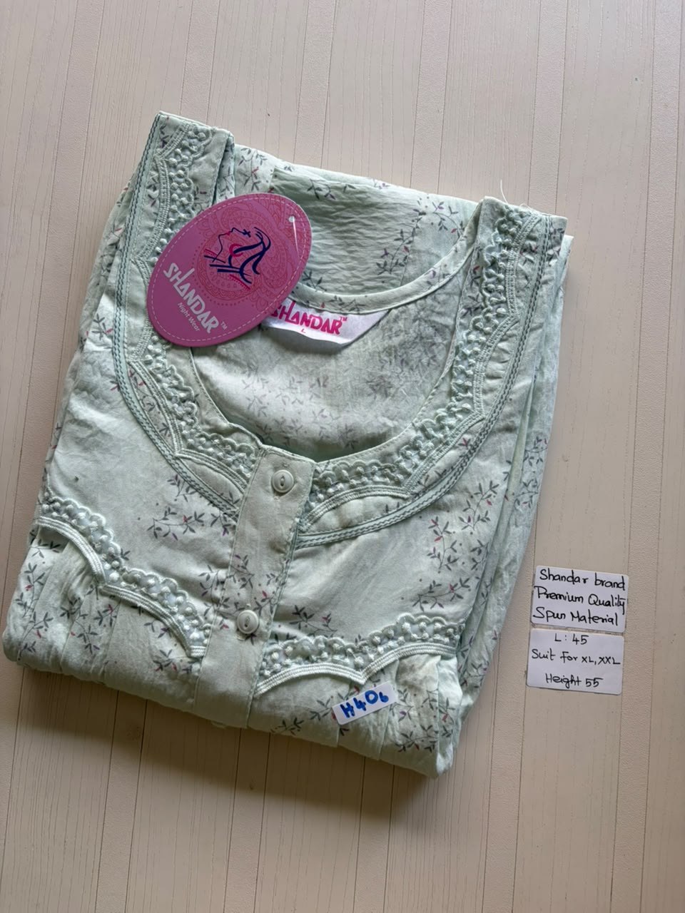 BS390 Shandar Spun nighty