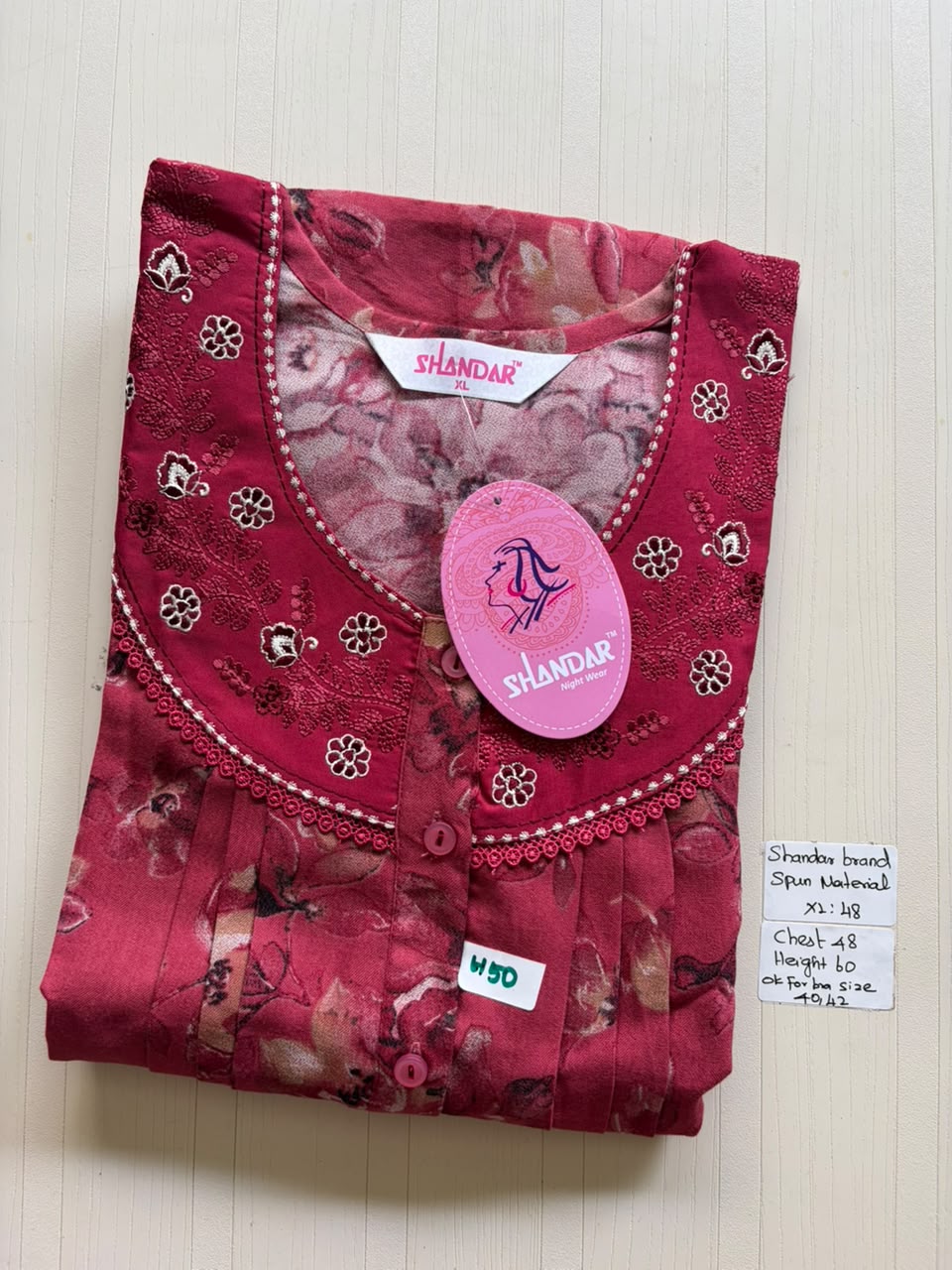 CSS 456 Height Shandar Spun nighty
