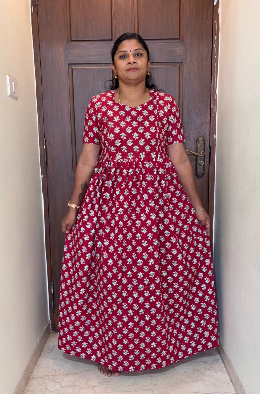 itle MFS 522 Peacock Feeding Maxi Frock YY1