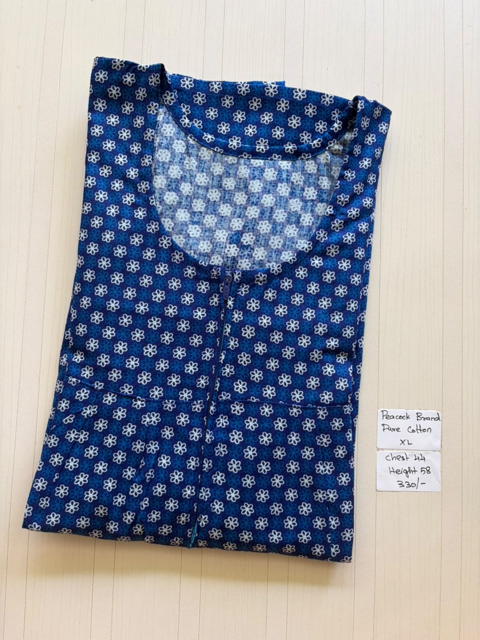 AASHP041 Peacock Pleats Zip Nighty HP BP