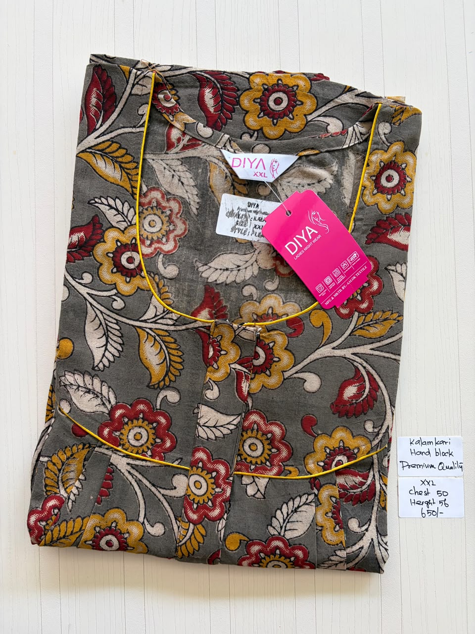 CKS033 Height Block Kalamkari peacock Pleats zip DD