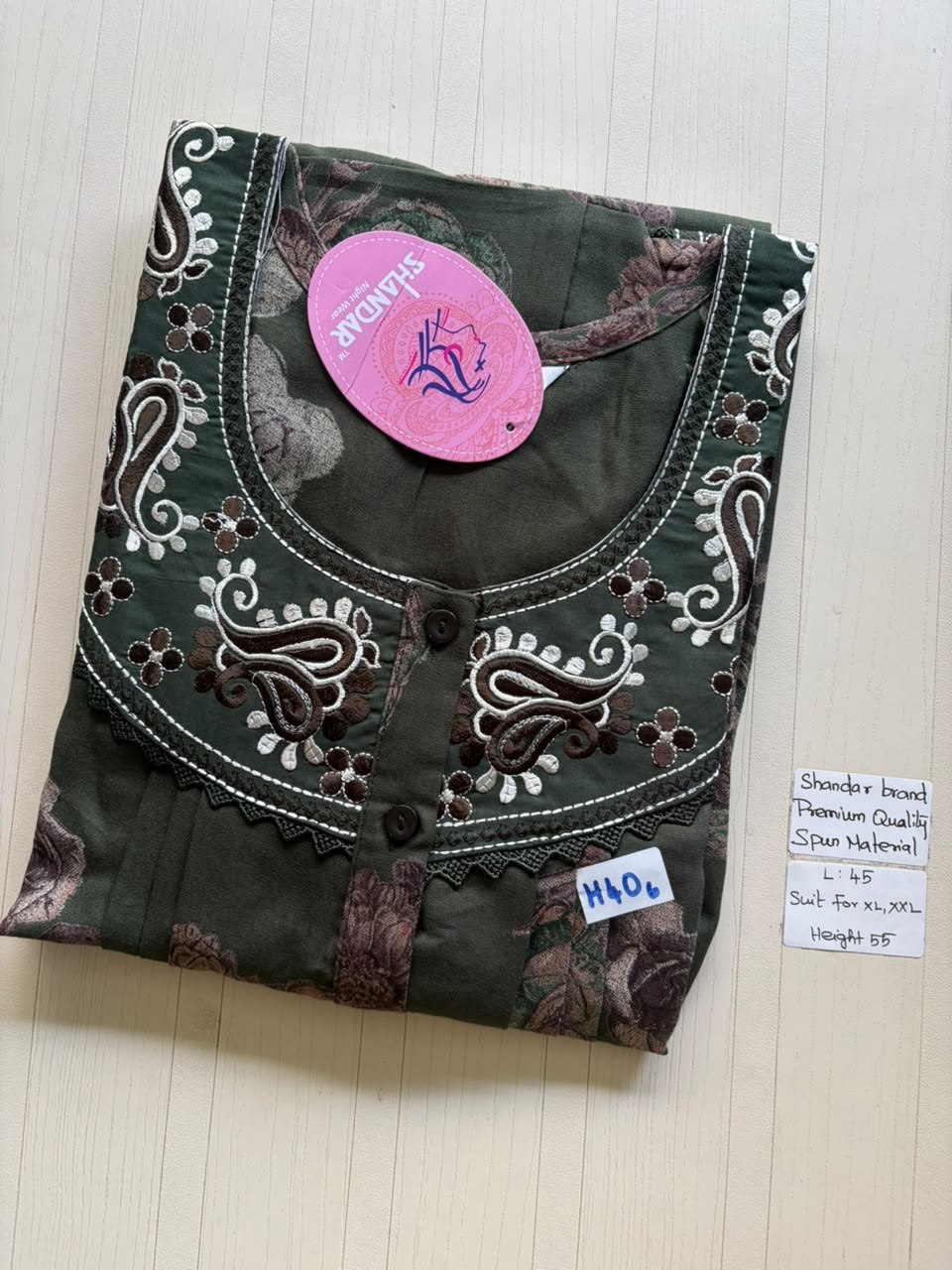 BS364 Shandar Spun nighty