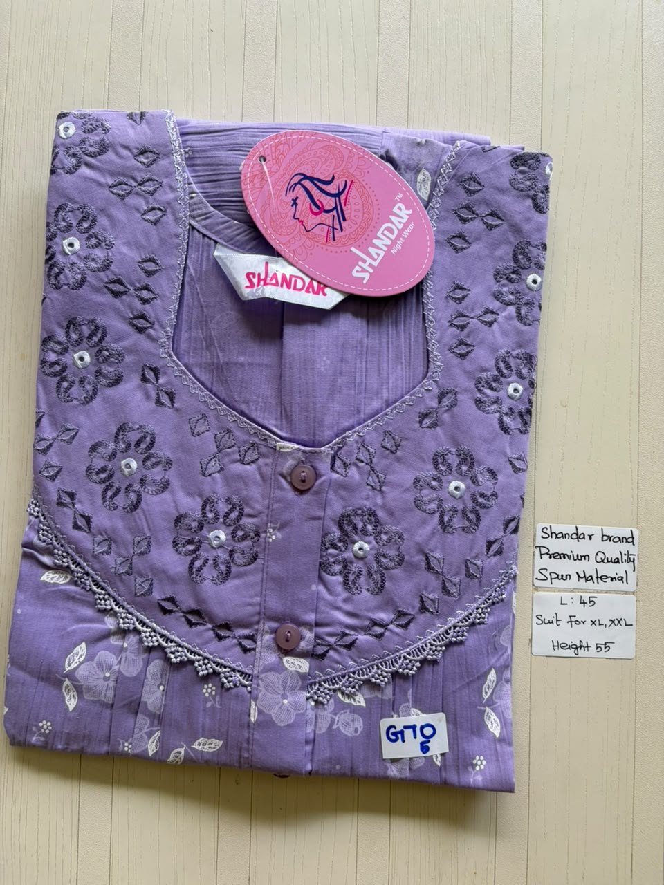 BS246 Shandar Spun nighty