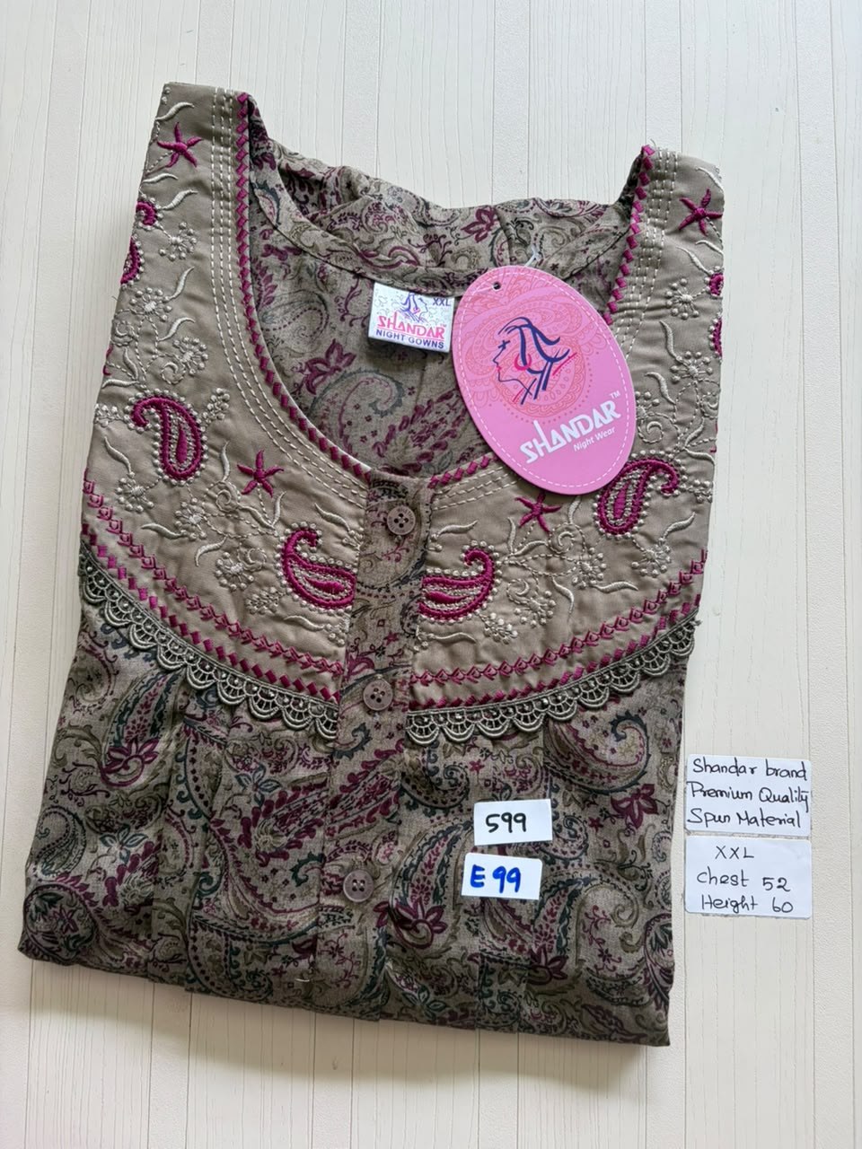 DSS122 Height Shandar Spun Nighty