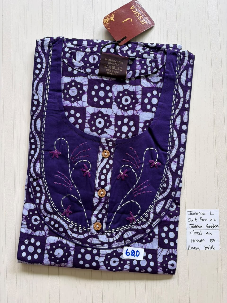 BJS 960 Jessica VV Batik Nighty