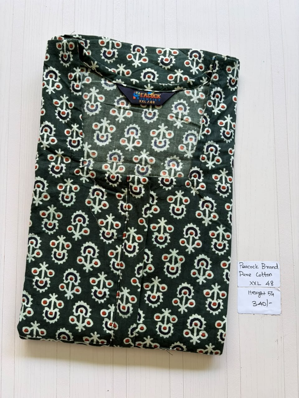 AASZ 193 Height Peacock Zip Nighty BP DPS