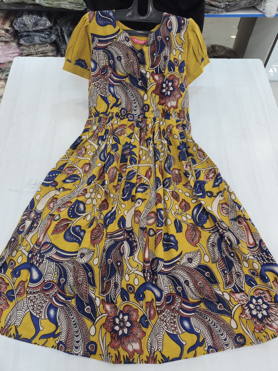 MFS 390 Peacock Kalamkari Maxi Frock YY1