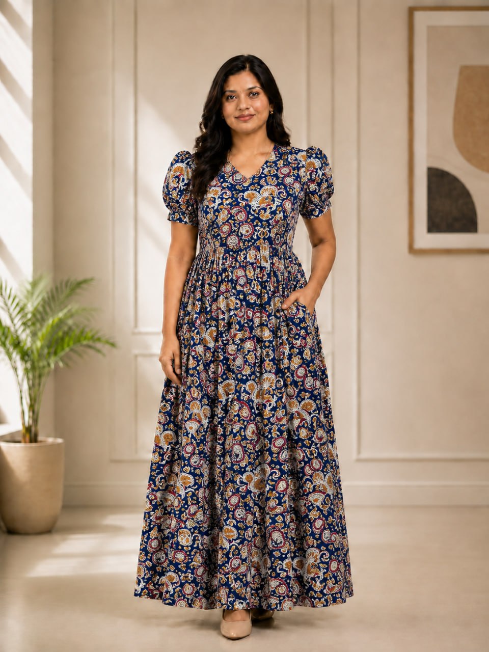 MFS 432 Height Peacock maxi frock YY1 YY2