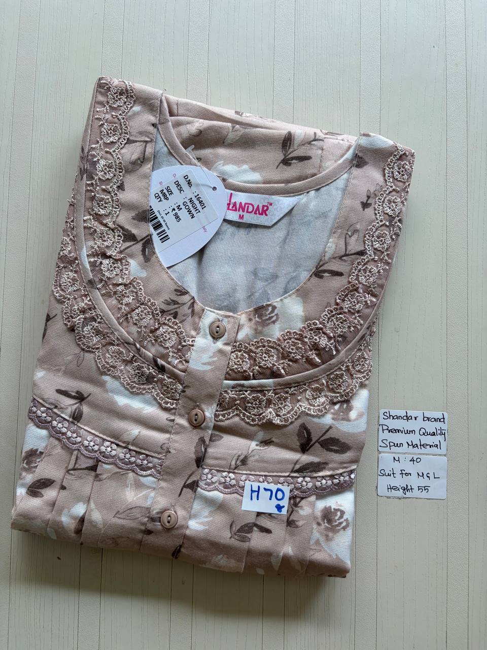 ASS157 Shandar Spun nighty