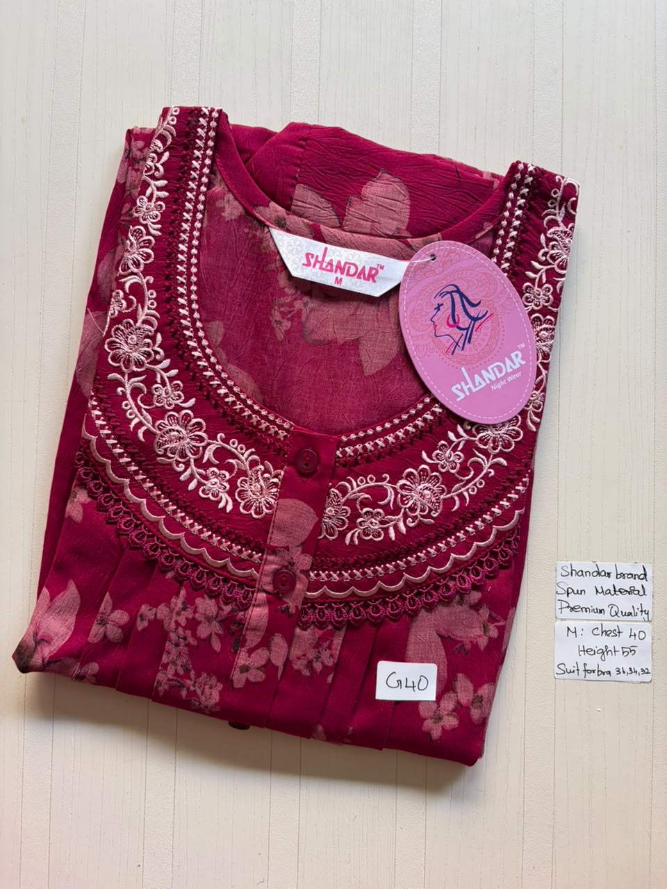 ASS 376 Shandar Spun nighty
