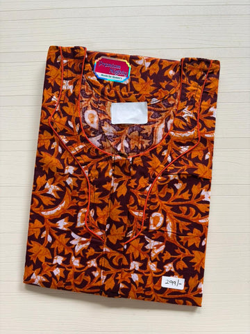 AASZ 149 Height Peacock Zip Nighty BP CPS