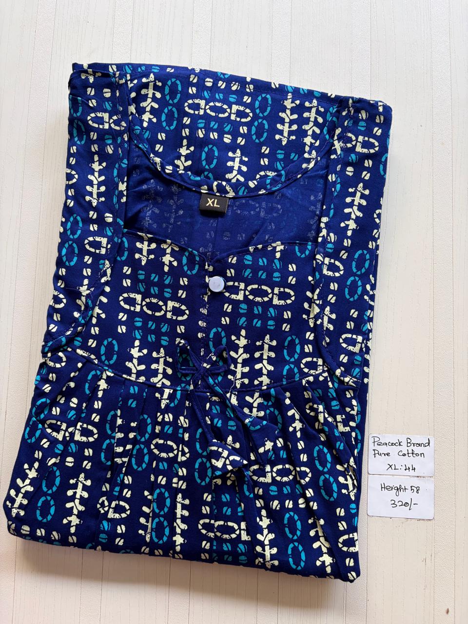 AASHP 245 Height Peacock Pleats Nighty BP CPS