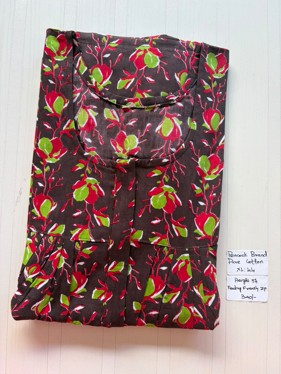 AASBP 505 Peacock Pleats Zip Nighty BP BPS CPS DPS