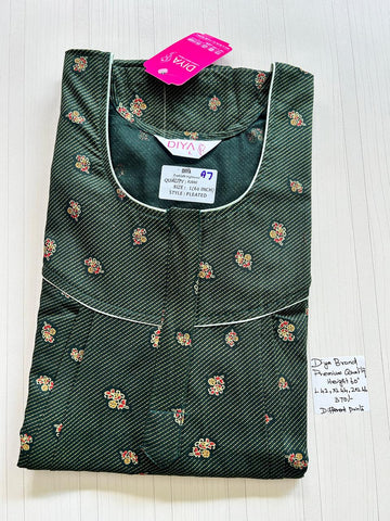 AASHP 146 Height Peacock Pleats Zip Nighty DD BP HP EPS
