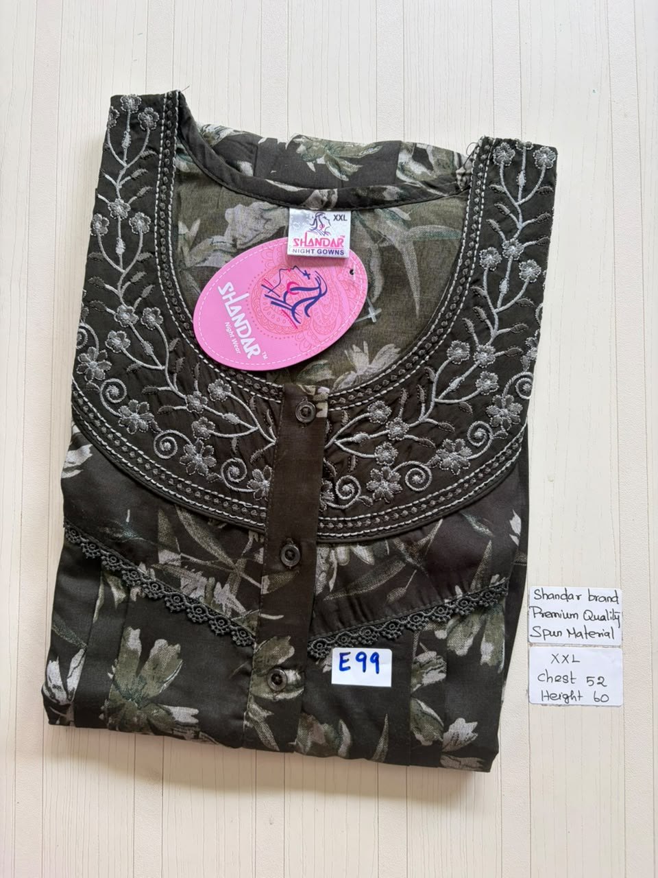 DSS115 Height Shandar Spun Nighty