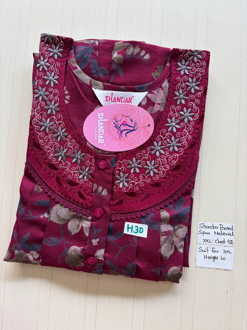 Dss 366 Shandar Spun nighty