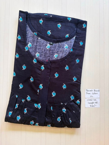 AASHP 059 Height Peacock Pleats Zip Nighty HP BP