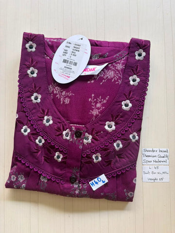 BS373 Shandar Spun nighty