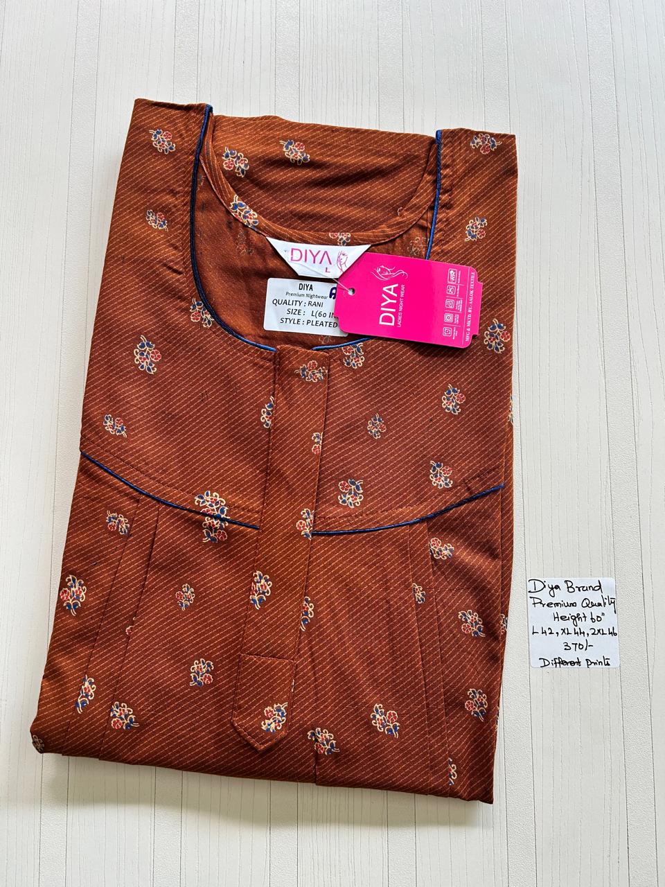 AASHP 147 Height Peacock Pleats Zip Nighty DD BP HP EPS