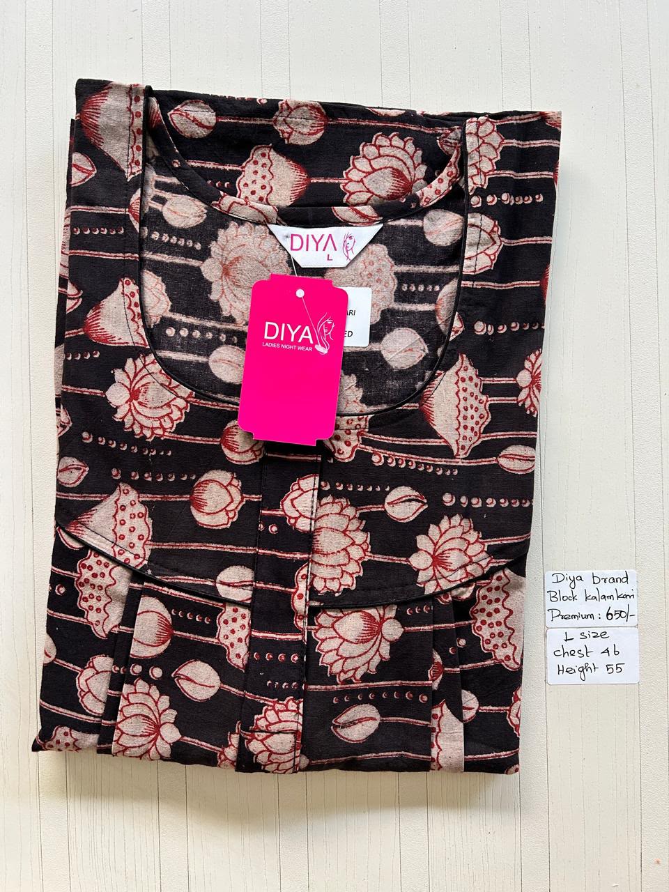AKS057 Height Block Kalamkari peacock Pleats zip DD